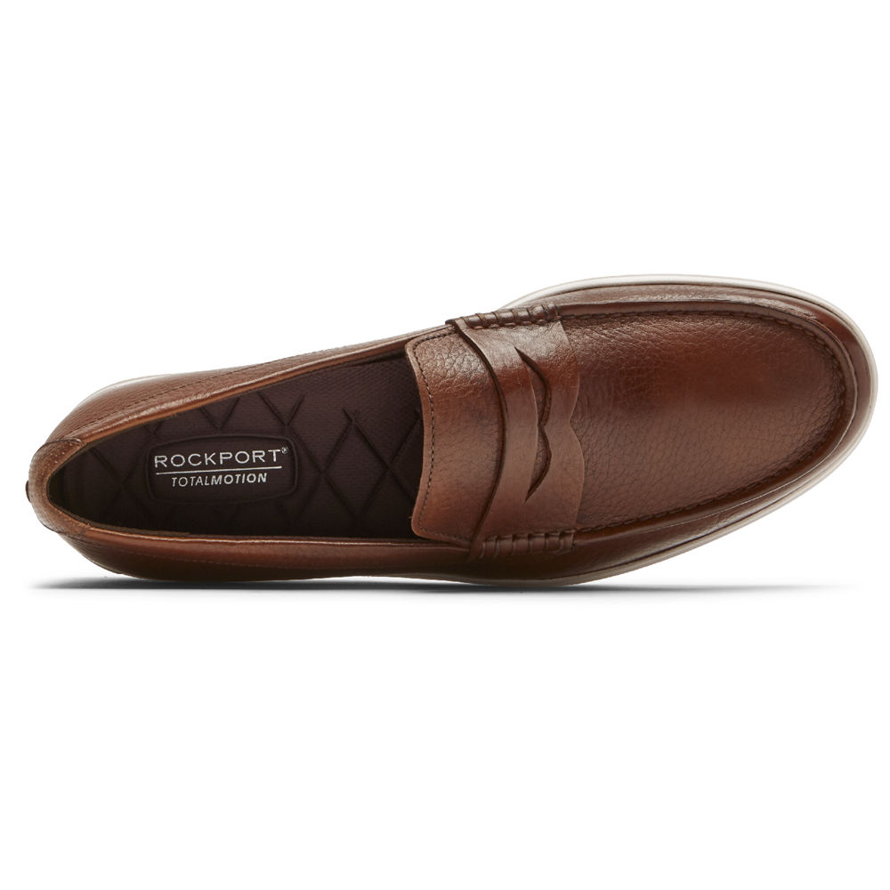 Mocassins Rockport Homem Marrom - Total Motion Lite Penny - 68453ZLYO